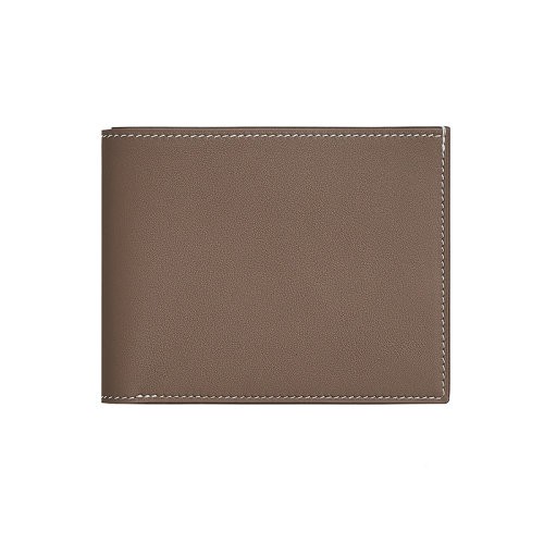 【新品包包】HERMES/爱马仕24新款 女士棕褐色小牛皮多口袋紧凑型卡包H085205CAAA（04促销产品）